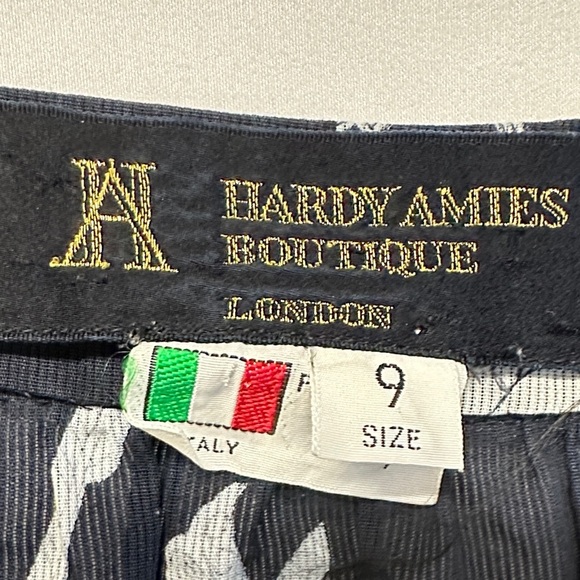 Vintage Hardy Amies London Silk Blend Navy Day Dress - Picture 2 of 8